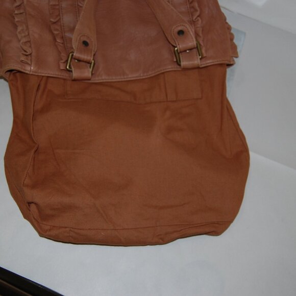 ❤️GERARD DAREL Soft Lamb Leather Gold Metal Hobo Purse Shoulder Bag - Picture 10 of 12